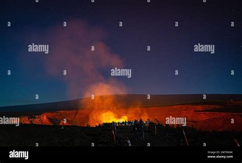 Volcano, HI, USA. 7th Jan, 2023. The volcanic eruption at Halema'uma'u ...