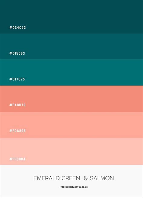 Emerald Green and Salmon Colour Scheme – Colour Palette #46 | Color ...