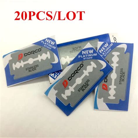 Dorco 20pcs Razor Blades Brand Stainless Steel Safety Razor Blades To ...