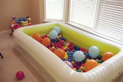 Make an at home ball pit using an inflatable child's pool. | Kids ...