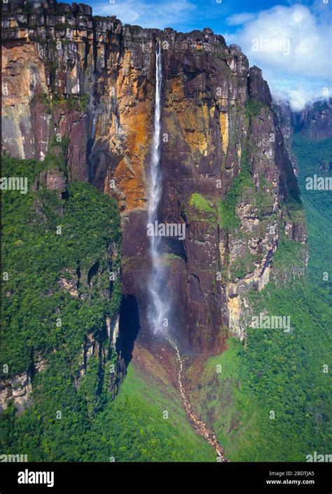 CANAIMA NATIONAL PARK, VENEZUELA - Angel Falls, world's highest waterfall at 979 meters (3,212 ...