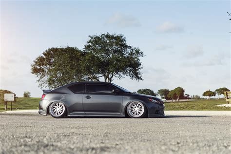 Air Lifted Scion TC on Custom Painted Rotiform BLQ-T Wheels — CARiD.com Gallery