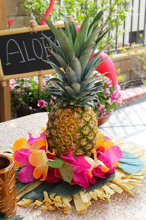 Easy Pineapple Luau Centerpiece - Michelle's Party Plan-It