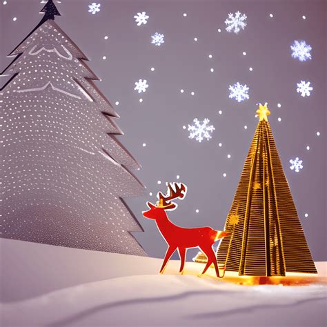 Christmas Winter Landscape with Santa's Sleigh · Creative Fabrica