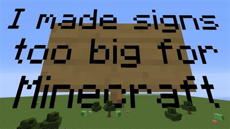 I Made Signs 1000x Bigger in Minecraft - YouTube