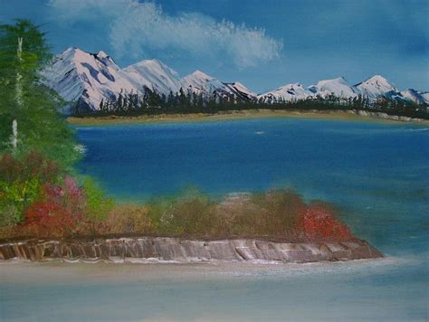 Snow Capped Mountains Painting by Dottie Briggs - Fine Art America