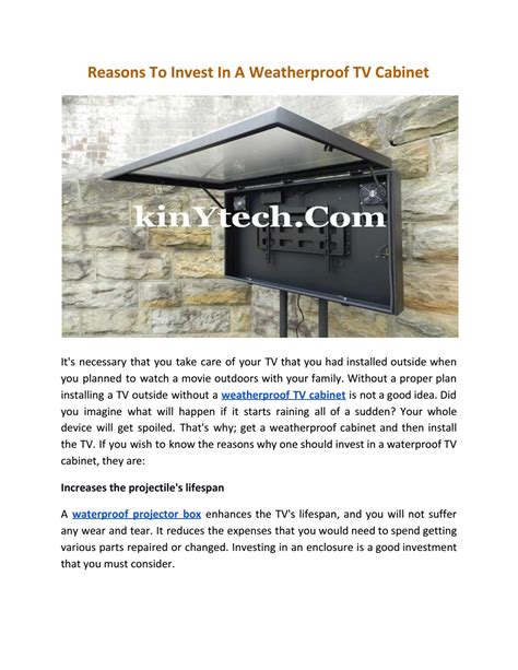 Reasons To Invest In A Weatherproof TV Cabinet by Kiny Tech - Issuu