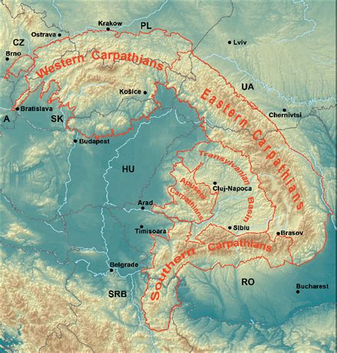 Carpathians On World Map