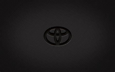 Download wallpapers Toyota carbon logo, 4k, grunge art, carbon ...