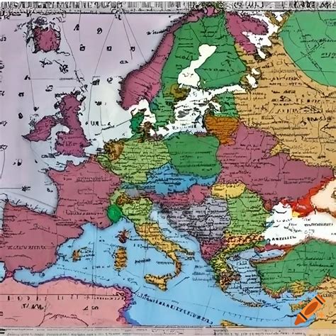 Map of europe in 1919 on Craiyon