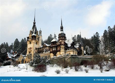 Peles Castle In Winter Royalty Free Stock Photos - Image: 17651428