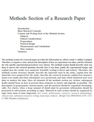 Methodology In Research Paper