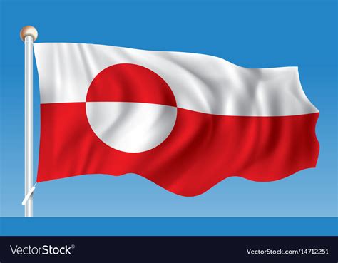 Flag of greenland Royalty Free Vector Image - VectorStock