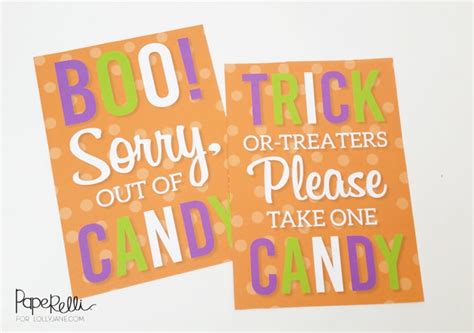 Free Printable Halloween Trick or Treat Signs