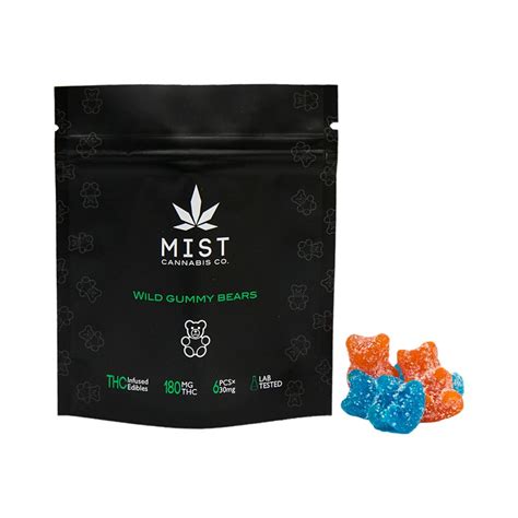 Buy Wild Gummy Bears 180MG THC Gummy By Mist Cannabis Co | TGA