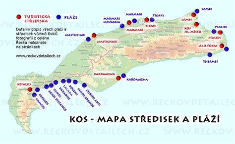 Kos - Map of beaches and resorts | Greece in details