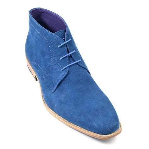 Buy Mens Blue Suede Chukka Boots | Gucinari Men