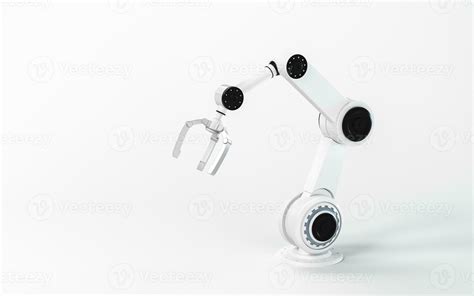 Mechanical arm with white background, 3d rendering. 27855111 Stock Photo at Vecteezy