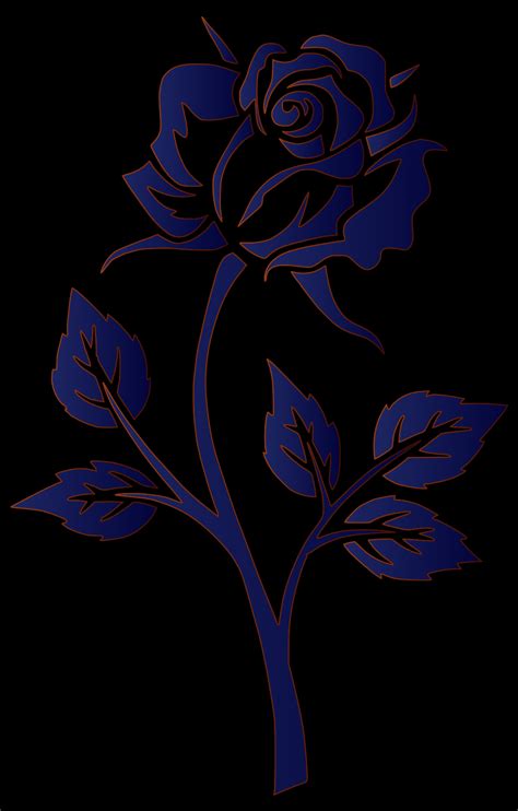 Download Elegant Blue Rose Silhouette | Wallpapers.com