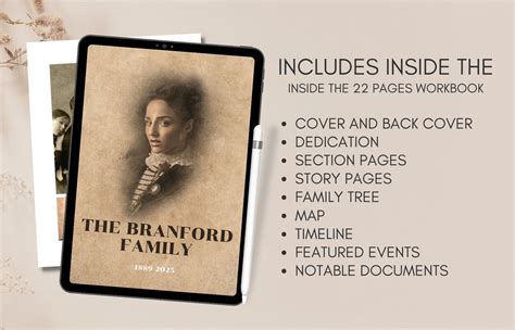 Ancestry Book Template Family Tree Family History and Genealogy Printable Book Microsoft ...