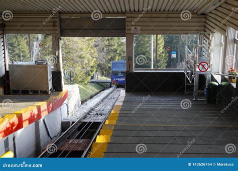 The Cable Car is Just Arriving at the Platform Editorial Stock Image ...