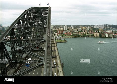 An aerial view of Sydney Harbour Bridge in Sydney Stock Photo - Alamy