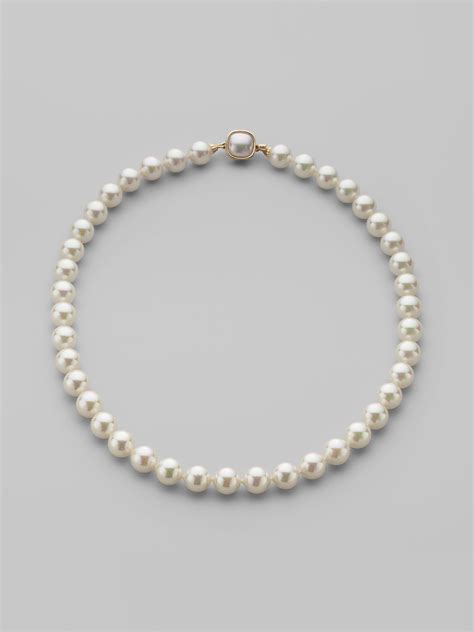 Majorica 10mm White Pearl Necklace/18 in White | Lyst