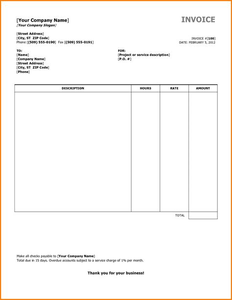 Make An Invoice In Google Docs * Invoice Template Ideas