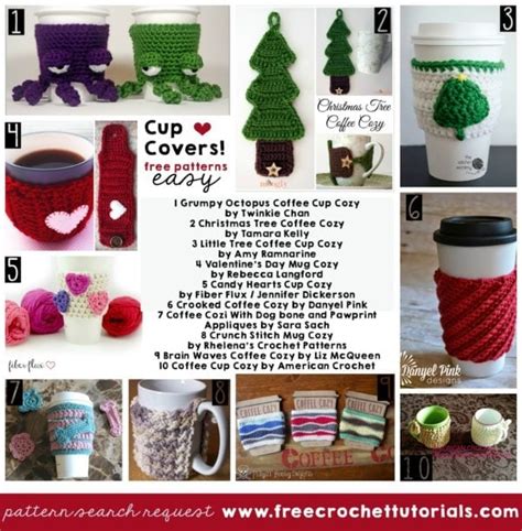 Crochet Mug Cover Patterns • Free Crochet Tutorials and Patterns