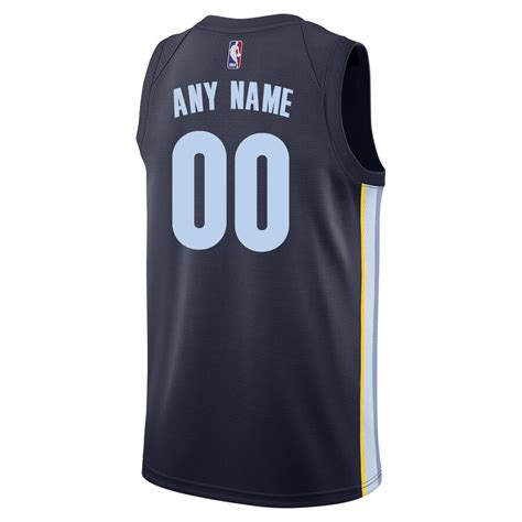 Memphis Grizzlies Nike Swingman Custom Jersey Navy – Icon Edition ...