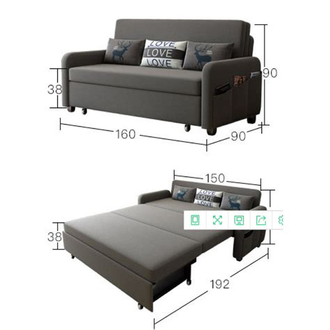 Ghế sofa giường A267 kích thước rộng 160cm dài 192cm cao 38cm (Tặng 3 gối êm ái), có ngăn chứa ...