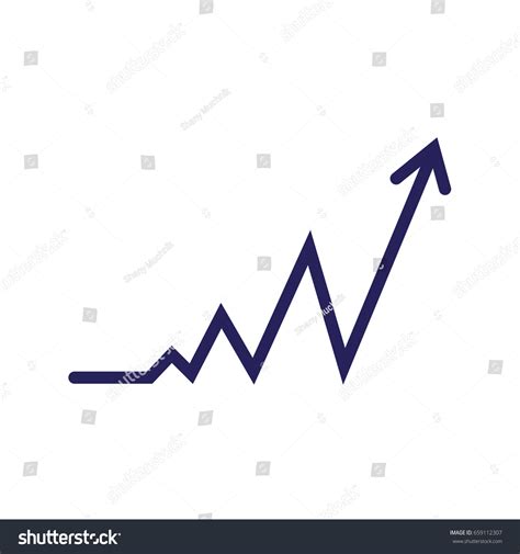 arrow going up vector like a graph. black chart - Royalty Free Stock Vector 659112307 - Avopix.com