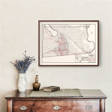 Vintage Map of Imperial County, California 1935 by Ted's Vintage Art