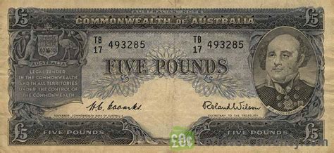 5 Australian Pounds (Sir John Franklin) - Exchange yours for cash