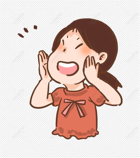 Shouting Cheering Girl, Yell, Girl Shouting, Cheerful Wallpaper PNG Transparent Background And ...