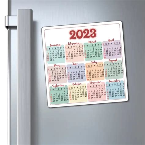 2023 Fridge Calendar - Printable Word Searches