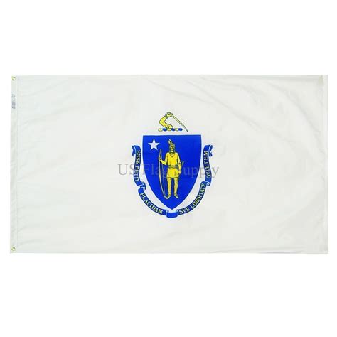 Massachusetts Flag 3 x 5 ft. for Outdoor Use.