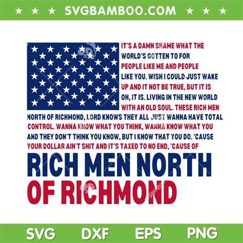 Rich Men North Of Richmond Lyrics SVG