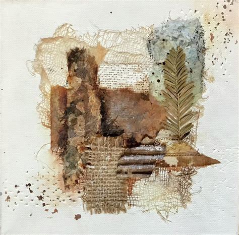 Rustic collage combining multiple natural elements Painting by Diane ...