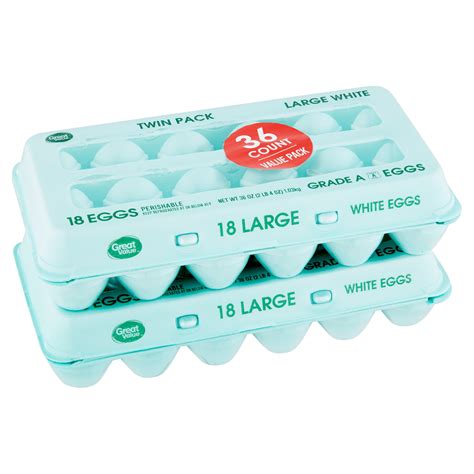 Great Value Large White Eggs, 72 oz, 36 Count - Walmart.com