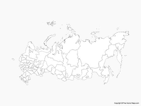 Printable Maps of Russia | Free Vector Maps