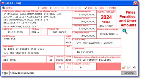 1098-F Software to Create, Print & E-File IRS Form 1098-F