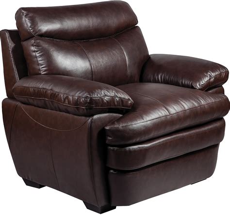 Marty Genuine Leather Chair - Brown | The Brick