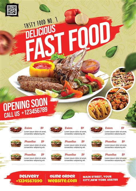 Restaurant Promotion Flyer Design PSD - PSD Zone