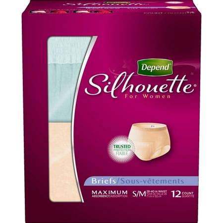 Depend Silhouette Incontinence Briefs for Women, Maximum Absorbency, S/M (Choose Your Count ...