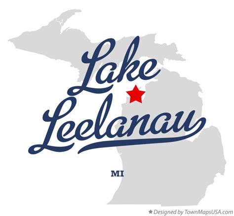 Map of Lake Leelanau, MI, Michigan