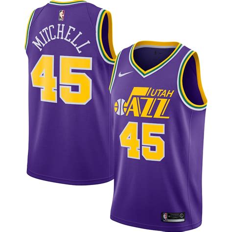 Nike Donovan Mitchell Utah Jazz Purple Hardwood Classics Swingman Jersey