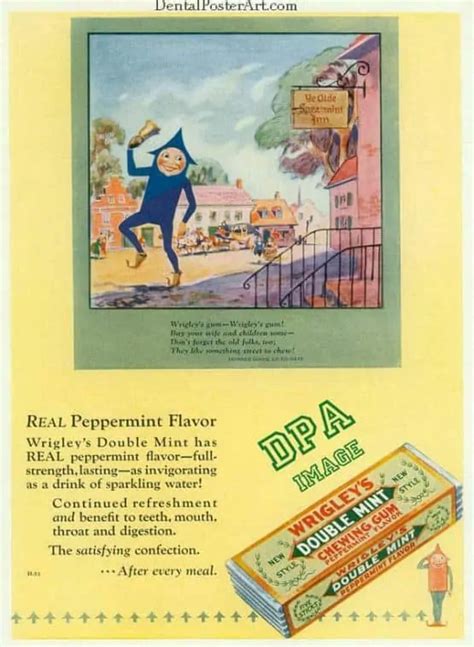 Double Mint Gum - Dental Poster Art