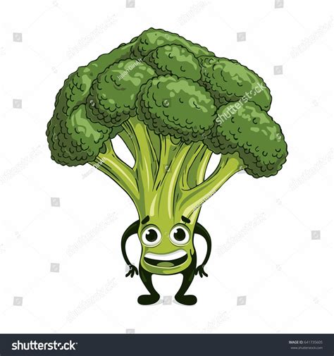 Smiling Broccoli Emoji Stock Vector (Royalty Free) 641735605