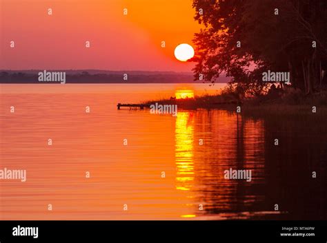 Sunset scene at the lake Peten Itza, Guatemala. Central America Stock Photo - Alamy